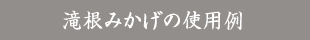 滝根みかげの使用例